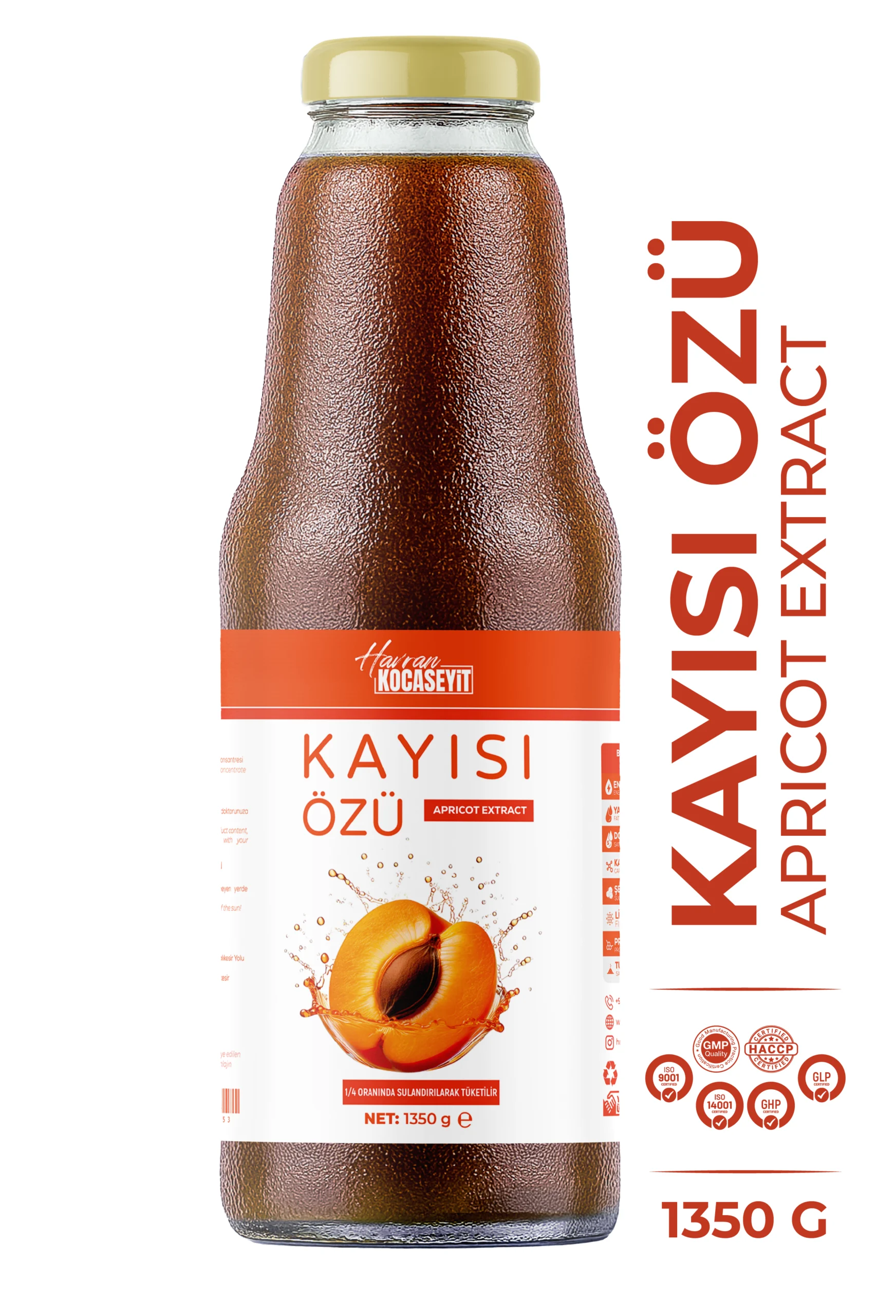 Tane Parçacıklı Siyah Malatya Kayısı Özü 1350 g