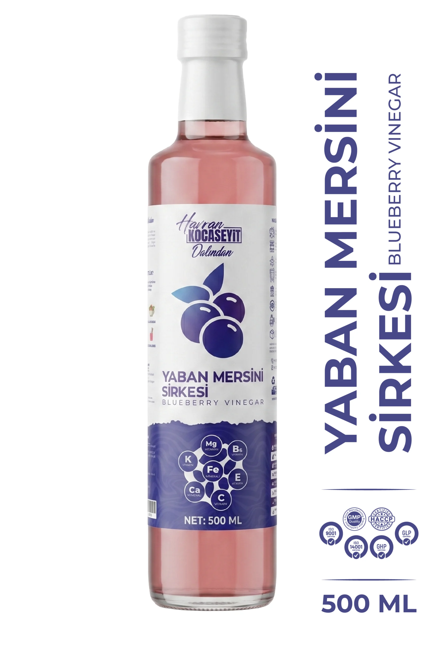Doğal Antioksidan Yaban Mersini Sirkesi 500 ml